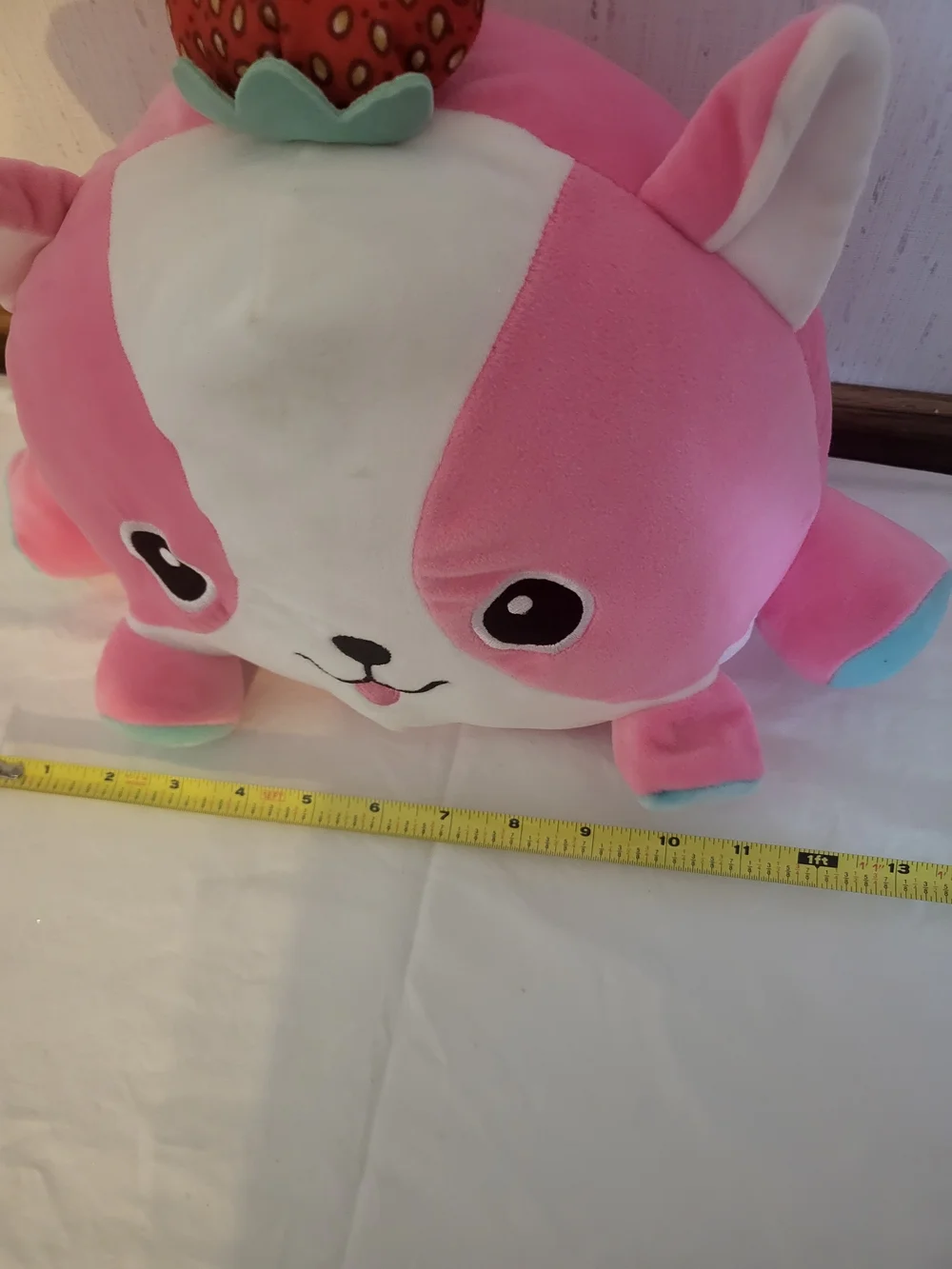 Smoochy Pals Pink Dog Plush with Stawberry 8 Inch Stuffed Animal Toy